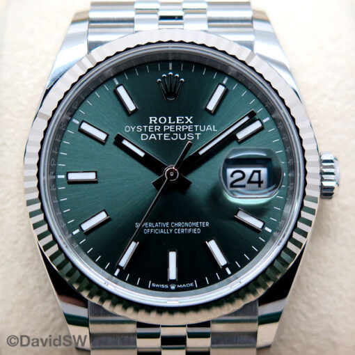 Rolex 126234 Datejust with Mint Green Dial on Jubilee - Image 3