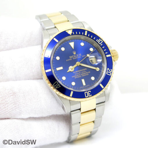 Rolex 16613LB Submariner 18K/SS with Blue Dial