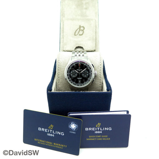 Breitling AB0145 Premier B01 Chronograph with Black Dial on Bracelet - Image 2