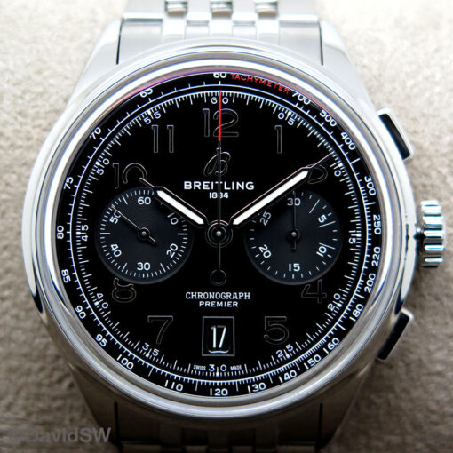 Breitling AB0145 Premier B01 Chronograph with Black Dial on Bracelet - Image 3