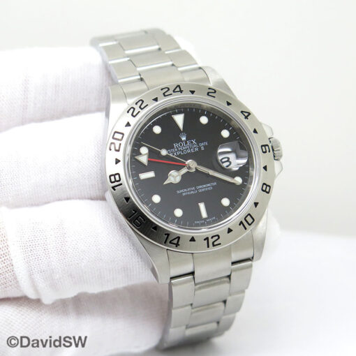 Rolex 16570 Explorer II with Black Dial and 3186 Movement