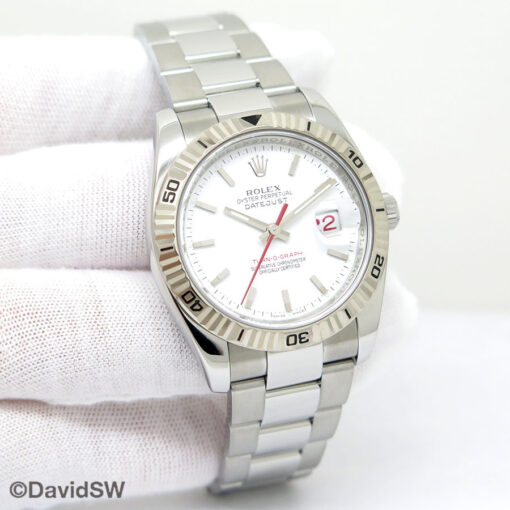 Rolex 116264 Datejust Turn-O-Graph with White Dial on Oyster