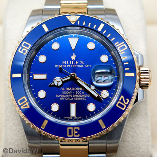 Rolex 116613LB Submariner 18K/SS Blue Dial - Image 3
