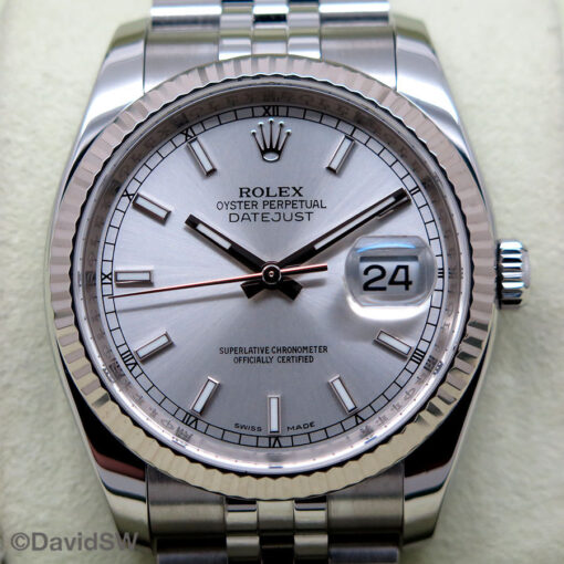 Rolex 116234 Datejust with Silver Stick Dial on Jubilee - Image 3