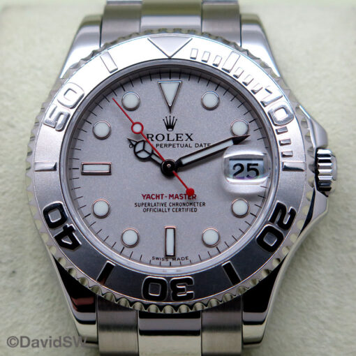 Rolex 168622 Yachtmaster 35mm with Platinum Dial - Image 3