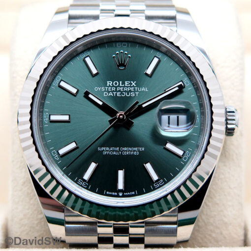Rolex 126334 Datejust 41 with Mint Green Dial on Jubilee - Image 3
