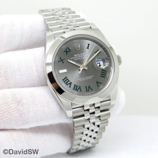Rolex 126300 Datejust 41 with Slate Roman Dial on Jubilee
