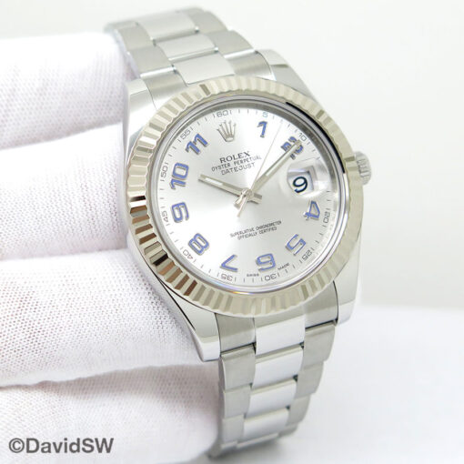 Rolex 116334 Datejust II with Rhodium Arabic Dial on Oyster