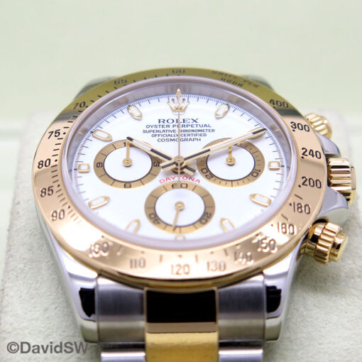 Rolex 116523 Cosmograph Daytona 18K/SS with White Dial - Image 3