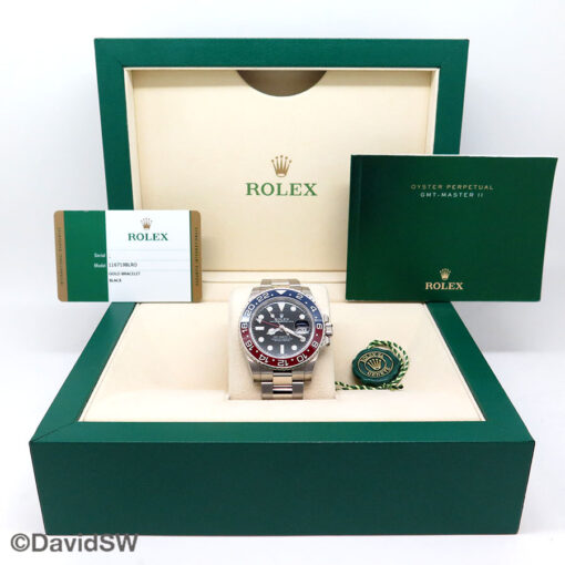 Rolex 116719BLRO GMT Master II 18K White Gold with Black Dial - Image 2