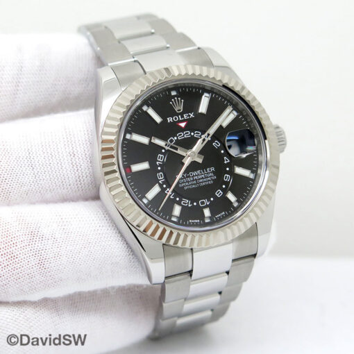 Rolex 326934 Skydweller with Black Dial on Oyster