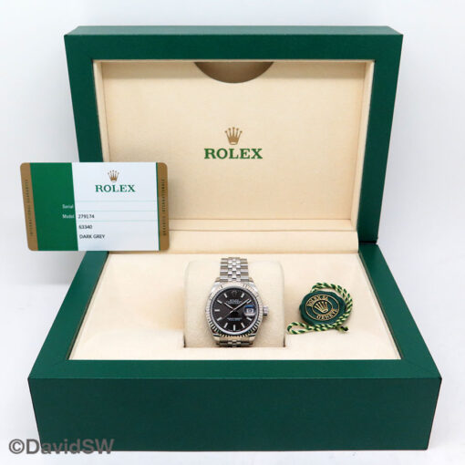 Rolex 279174 Datejust with Dark Grey Stick Dial on Jubilee - Image 2