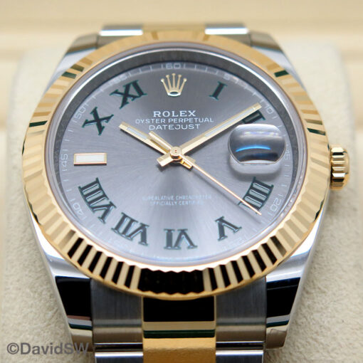 Rolex 126333 Datejust 41 18K/SS with Slate Roman Dial on Oyster - Image 3