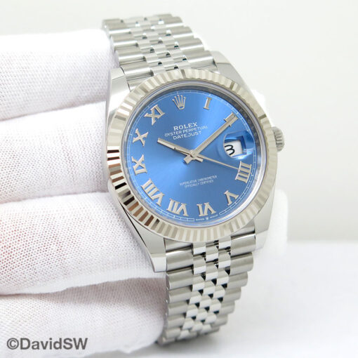 Rolex 126334 Datejust 41 with Azzurro Blue Dial on Jubilee