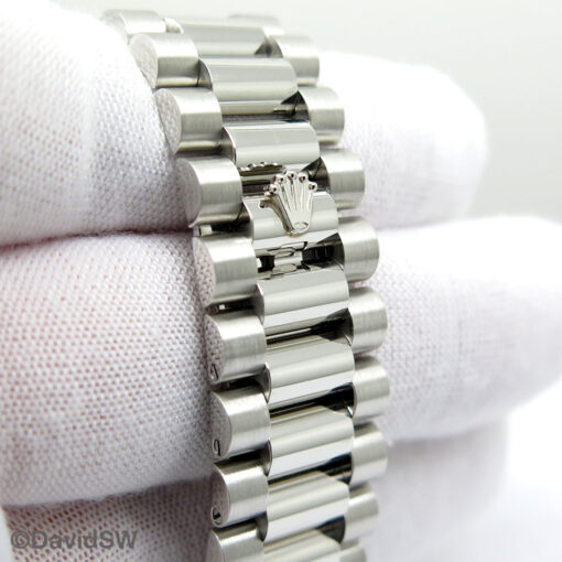 Rolex 218206 Day Date II Platinum with Ice Blue Diamond Dial - Image 7