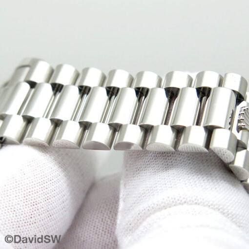 Rolex 218206 Day Date II Platinum with Ice Blue Diamond Dial - Image 6