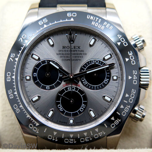 Rolex 116519LN Cosmograph Daytona 18K White Gold with Steel Dial - Image 3