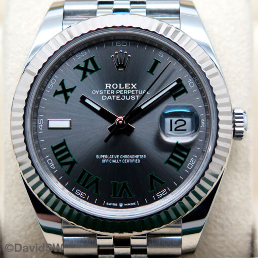 Rolex 126334 Datejust 41 with Slate Roman Dial on Jubilee - Image 3