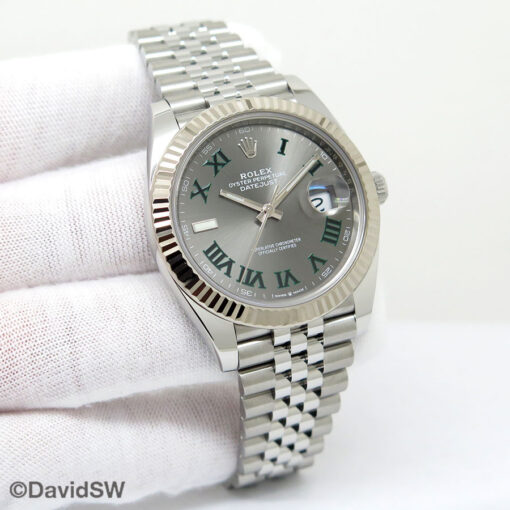 Rolex 126334 Datejust 41 with Slate Roman Dial on Jubilee