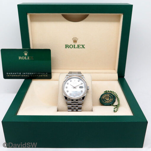 Rolex 126234 Datejust with Mother of Pearl Diamond Dial on Jubilee - Image 2
