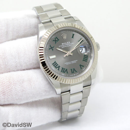 Rolex 126334 Datejust 41 with Slate Roman Dial on Oyster