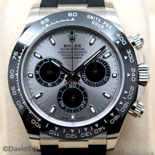 Rolex 116519LN Cosmograph Daytona 18K White Gold with Steel Dial - Image 3