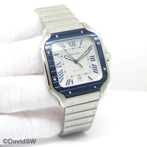 Cartier WSSA0047 Santos de Cartier Large Blue PVD