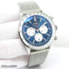 Breitling AB0137 Blue Navitimer B01 Chronograph 46mm on Mesh Bracelet