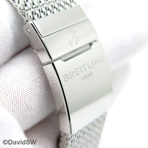 Breitling AB0137 Blue Navitimer B01 Chronograph 46mm on Mesh Bracelet - Image 8