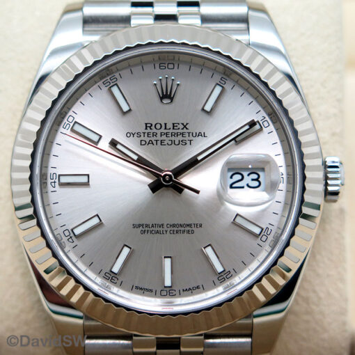Rolex 126334 Datejust 41 with Silver Stick Dial on Jubilee - Image 3