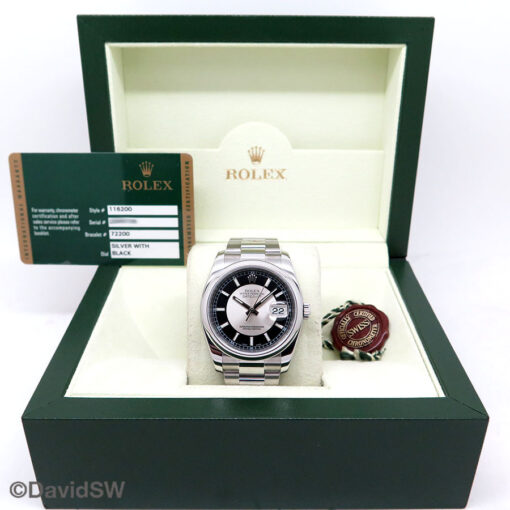 Rolex 116200 Datejust with Silver & Black Concentric Dial - Image 2