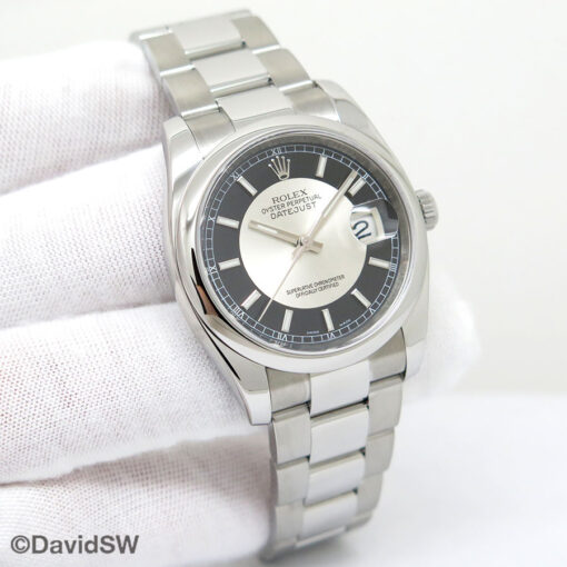 Rolex 116200 Datejust with Silver & Black Concentric Dial