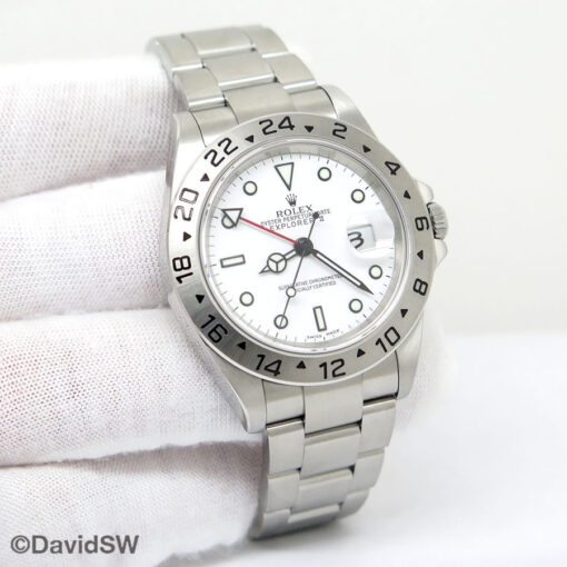 Rolex 16570 Explorer II with White Dial