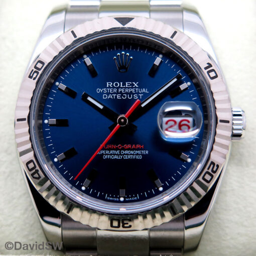 Rolex 116264 Datejust Turn-O-Graph with Blue Dial on Oyster - Image 3