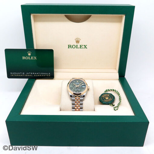 Rolex 278243 Datejust 18K/SS with Olive Green Diamond Floral Motif Dial on Jubilee - Image 2