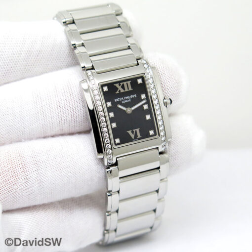 Patek Philippe 4910/10A Twenty-4 with Black Diamond Dial and Bezel