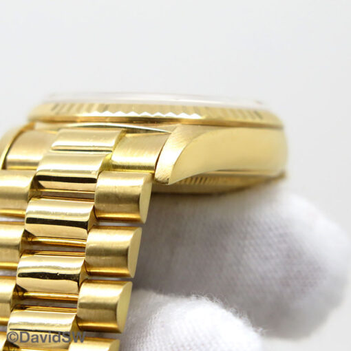 Rolex 18238 Day Date 18K Yellow Gold with Champagne Diamond String Ruby Dial - Image 6