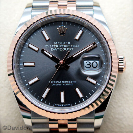 Rolex 126231 Datejust 18K/SS with Slate Stick Dial on Jubilee - Image 3