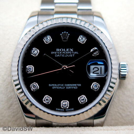 Rolex 178274 Datejust with Black Diamond Dial on Oyster - Image 3