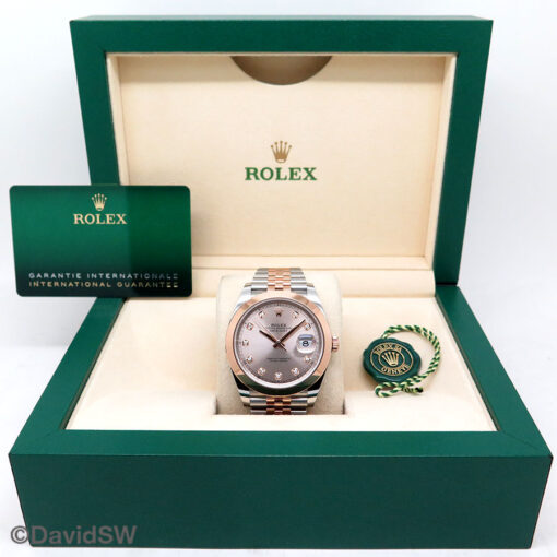 Rolex 126301 Datejust 41 18K/SS with Sundust Diamond Dial on Jubilee - Image 2