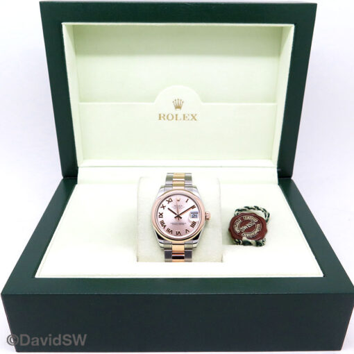 Rolex 178241 Datejust 18K/SS with Rose Roman Dial on Oyster - Image 2