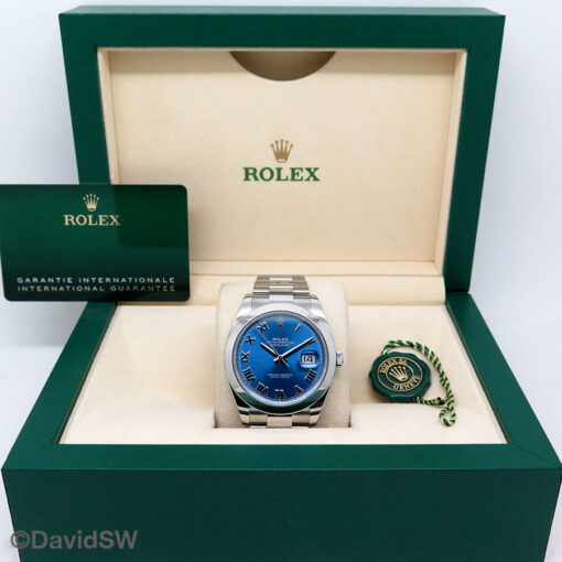 Rolex 126300 Datejust 41 with Blue Azzurro Dial on Oyster - Image 2
