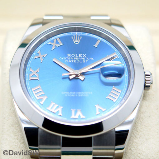 Rolex 126300 Datejust 41 with Blue Azzurro Dial on Oyster - Image 3