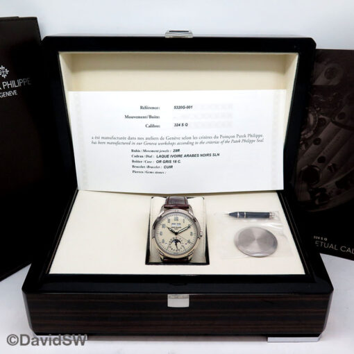 Patek Philippe 5320G Perpetual Calendar Automatic 18K White Gold with Ivory Dial - Image 2