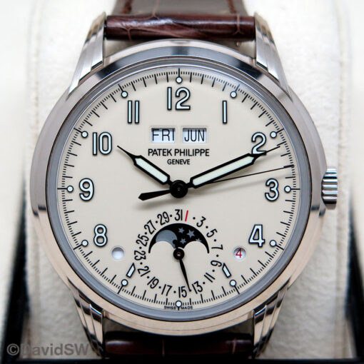 Patek Philippe 5320G Perpetual Calendar Automatic 18K White Gold with Ivory Dial - Image 3