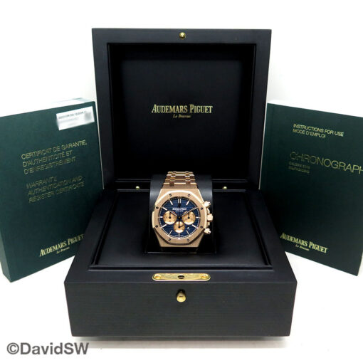 Alternative view of Audemars Piguet 26331OR Royal Oak Chronograph Automatic with Blue Dial