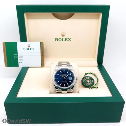 Rolex 126300 Datejust 41 with Blue Stick Dial on Oyster - Image 2