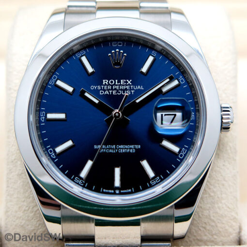 Rolex 126300 Datejust 41 with Blue Stick Dial on Oyster - Image 3