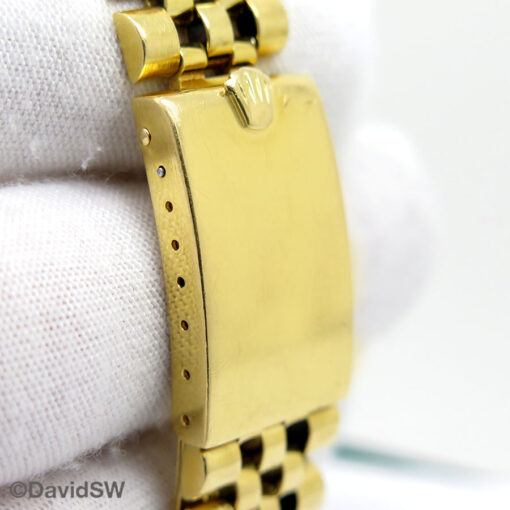 Rolex 16018 Datejust 18K Yellow Gold with Black Dial on Jubilee - Image 11