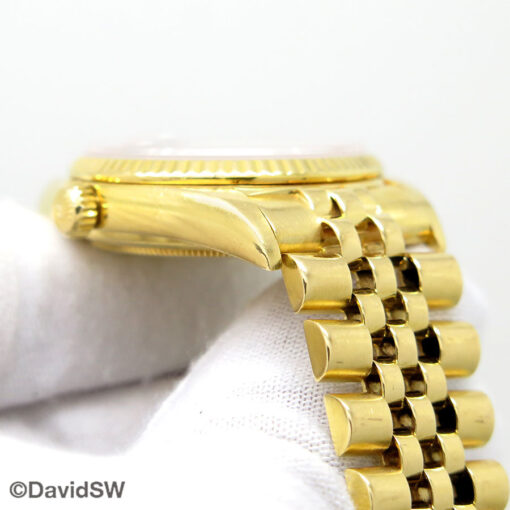 Rolex 16018 Datejust 18K Yellow Gold with Black Dial on Jubilee - Image 7